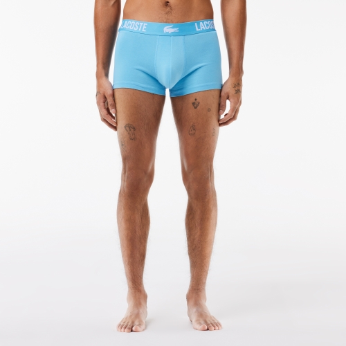 Men's Lacoste Branded Jersey Trunk Three-Pack