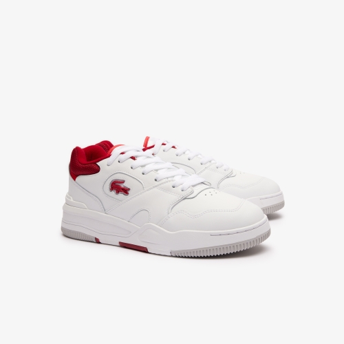 Men's Lineshot Contrasted Collar Leather Trainers 