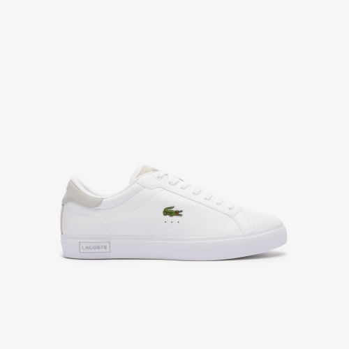 Men's Powercourt Logo Tongue Leather Trainers 