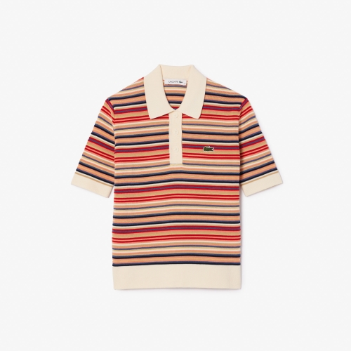 Striped Cotton Jacquard Polo Shirt 