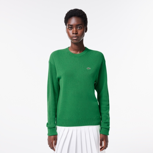Women's Lacoste Crew Neck Wool Sweater