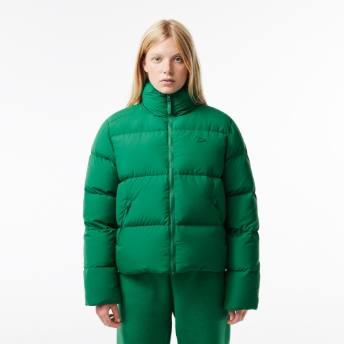 Short Packaway Padded Crocodile Down Jacket