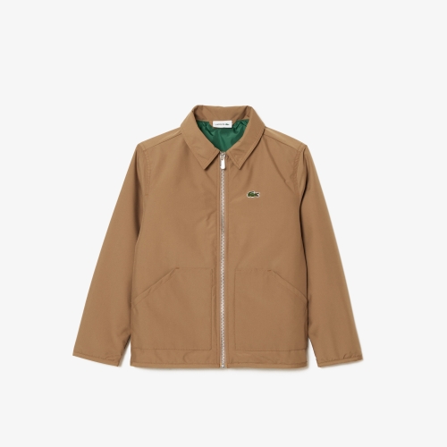 Zipped Taffeta Patch Pocket Jacket