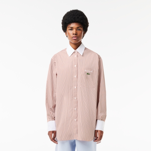 Regular Fit Contrast Collar Poplin Shirt