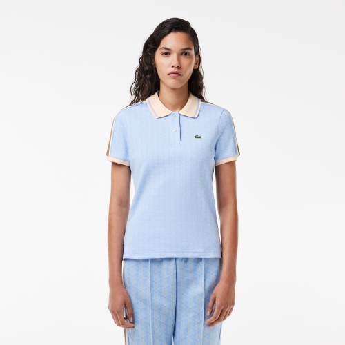 Slim Fit Lacoste Monogram Jacquard Polo Shirt