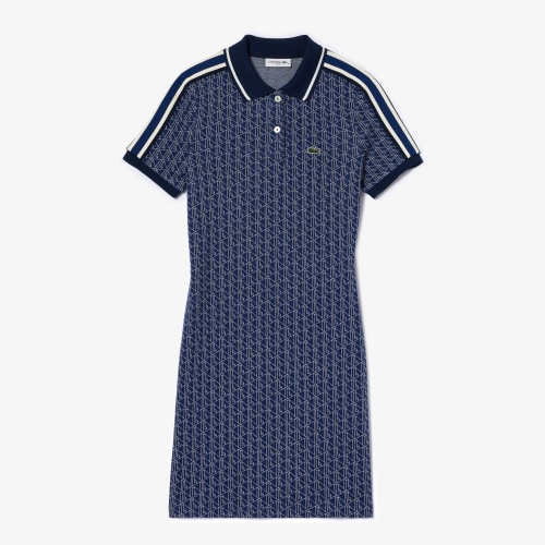 Slim Fit Lacoste Monogram Jacquard Dress 