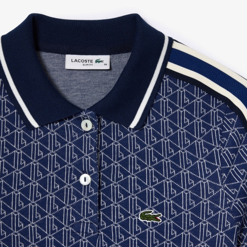 Slim Fit Lacoste Monogram Jacquard Dress 
