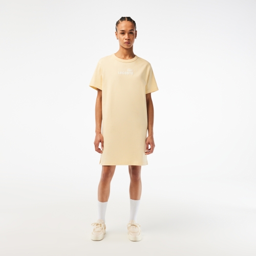 Women's Lacoste Organic Cotton Print T-shirt Dress