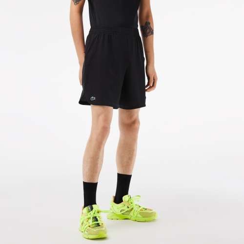 Men's Lacoste Sport Check Stretch Mesh Shorts
