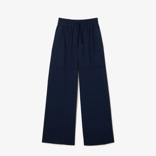 Oversized Cotton Blend Wide Leg Pants