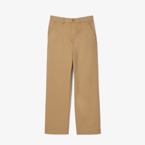 Straight Fit Cotton Twill Chinos 