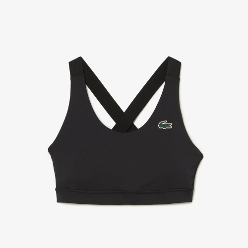 Sport Bra with Contrast Crossover Back