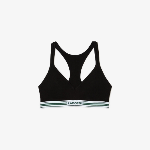 Padded Stretch Jersey Logo Bralette