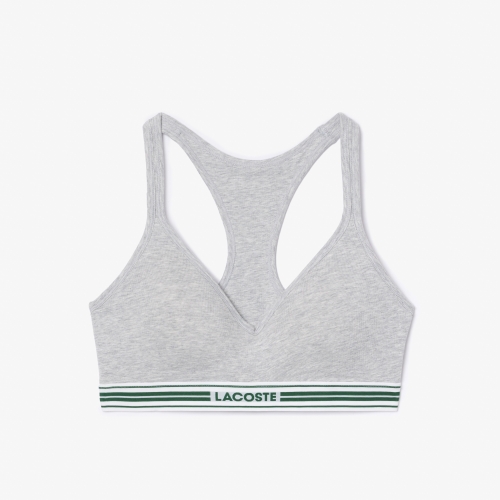 Padded Stretch Jersey Logo Bralette
