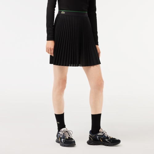 Short Pleated Elastic Waist Skirt