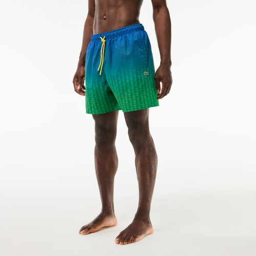 Ombre Effect Monogram Swim Trunks