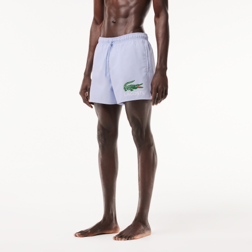 Croc Print Swim Trunks
