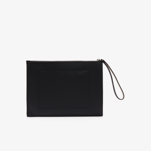 Unisex Anna Coated Piqué Canvas Zip Clutch