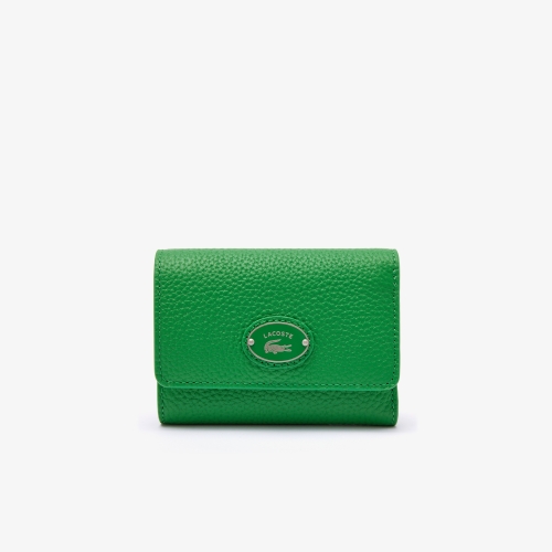 Women’s Lacoste Top Grain Leather Flap Close Wallet 
