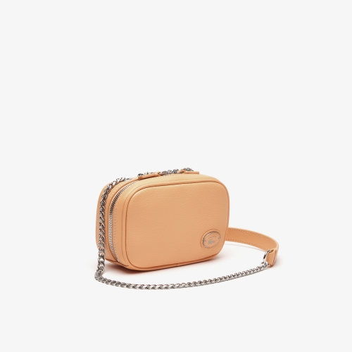 Women’s Lacoste Top Grain Leather Square Shoulder Bag