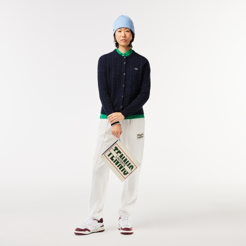 Tennis Print Coated Canvas Clutch