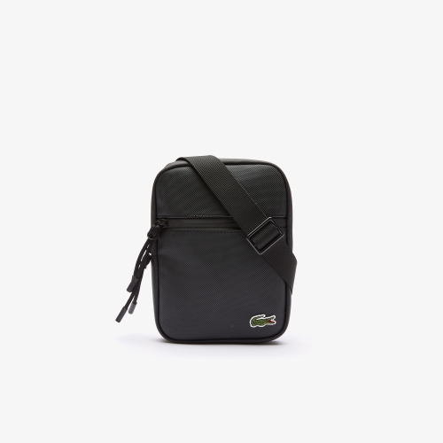 Men's Lacoste Coated Canvas Small Flat Crossover Bag