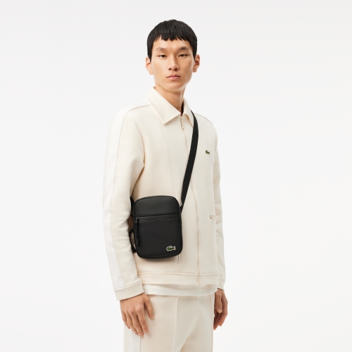 Men's Lacoste Coated Canvas Small Flat Crossover Bag