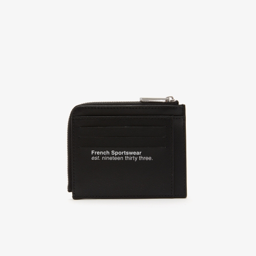 Men's Lacoste Contrast Inscription Zip Card Holder