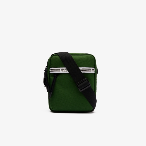 Men’s Lacoste Neocroc Recycled Fiber Vertical Messenger Bag