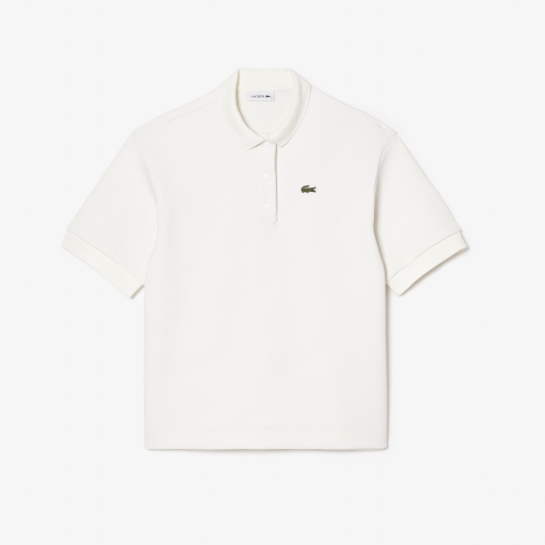Double Sided Cotton Piqué Oversized Polo Shirt