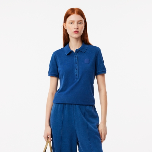 Wash Effect Piqué Polo Shirt