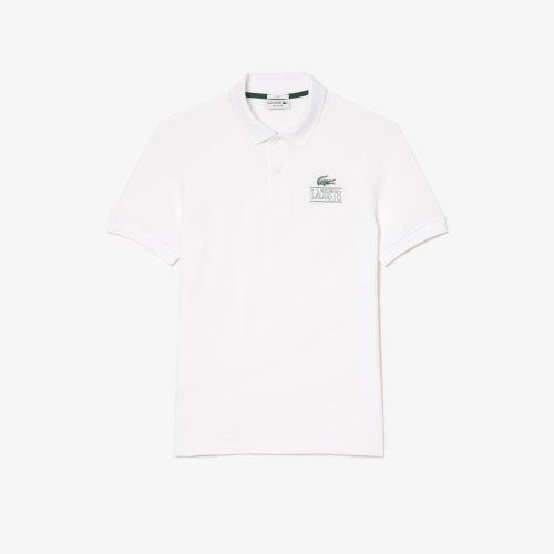 Regular Fit Signature Print Pique Polo Shirt