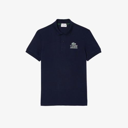 Regular Fit Signature Print Pique Polo Shirt