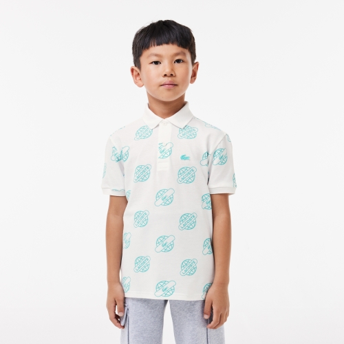 Cotton Piqué Print Polo Shirt