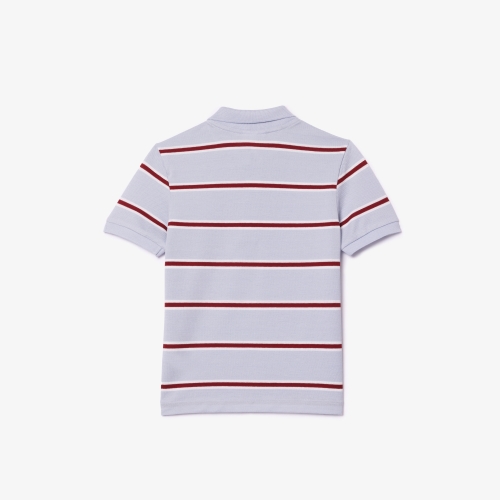 Boys' Lacoste Striped Piqué Polo Shirt