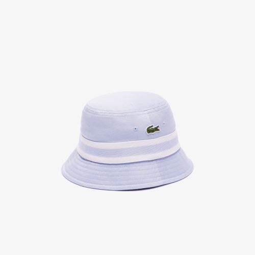 Cotton Gabardine Contrast Stripe Bucket Hat