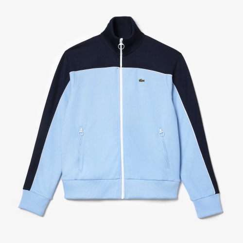 Zipped colourblock Cotton Pique Sweatshirt