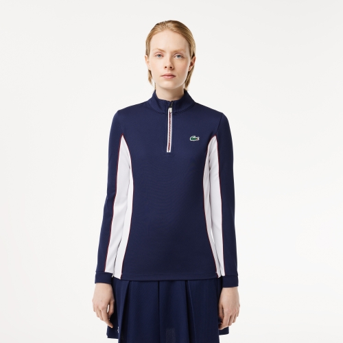 Slim Fit Contrast Sleeve Tennis Sweatshirt
