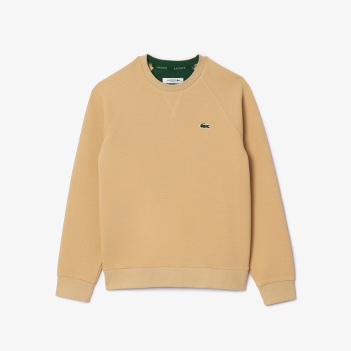 Regular Fit Double Face Piqué Crew Neck Sweatshirt