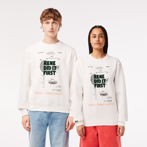 Patent Motif Piqué Jogger Sweatshirt