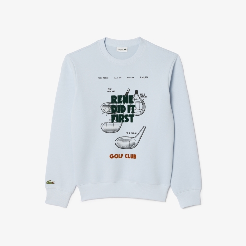 Patent Motif Piqué Jogger Sweatshirt