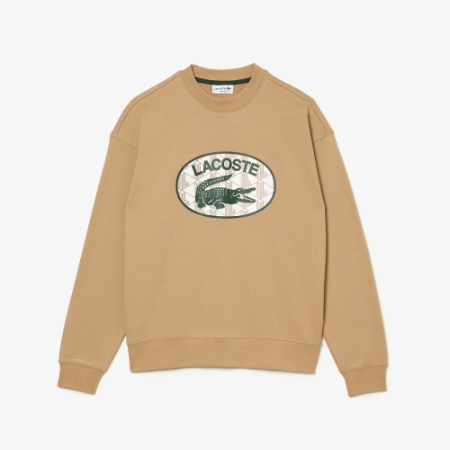 Men's Loose Fit Branded Monogram Print Sweatshirt