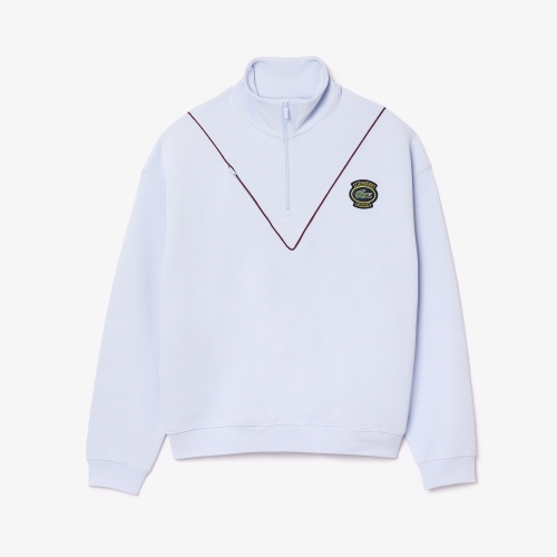 Loose Fit Zip Neck Piqué Jogger Sweatshirt