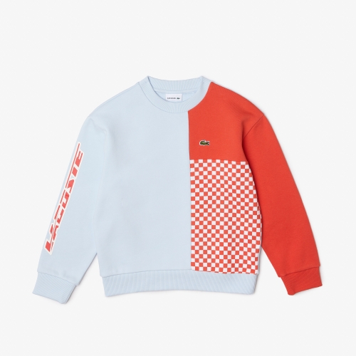 Kids' Lacoste Organic Cotton Colourblock Sweatshirt