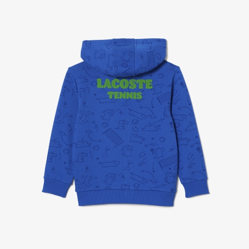 Printed Unbrushed Fleece Zipped Sweatshirt