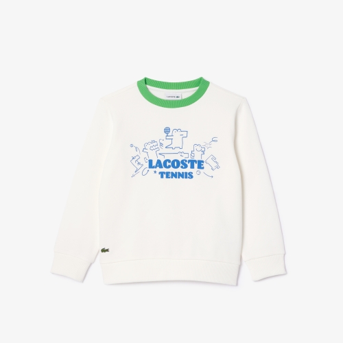 Printed Crew Neck Fleece Sweatshirt