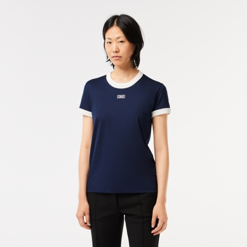 Slim Fit Cotton Tennis Badge T-shirt