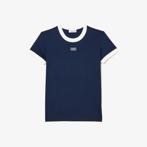 Slim Fit Cotton Tennis Badge T-shirt