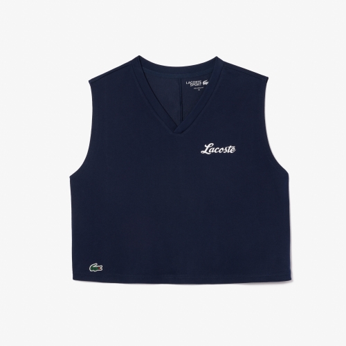 Ultra-Dry Lacoste Print Sport Crop Top 