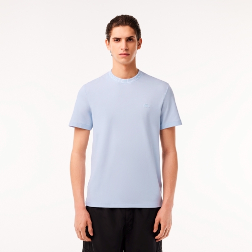 Jacquard Rib Knit Collar Pique T-shirt